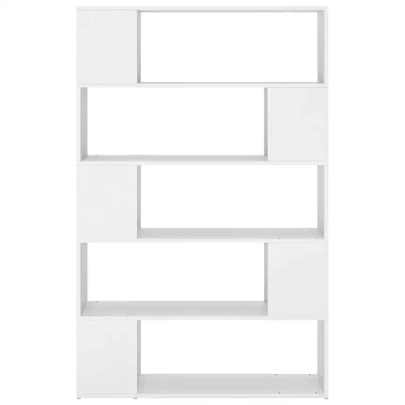 Book Cabinet Room Divider White Engineered Wood 39.4x9.4x61.0 in