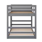 Twin Size Wood Bunk Bed With Ladder, Easy Assembly