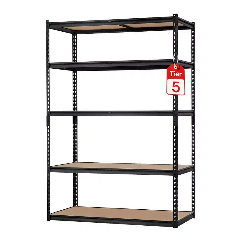 Garage Shelving Unit, 2500 LB Capacity, Adjustable Steel Storage Shelves, Heavy Duty Storage Racks for Basement Warehouse Shop