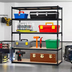 Garage Shelving Unit, 2500 LB Capacity, Adjustable Steel Storage Shelves, Heavy Duty Storage Racks for Basement Warehouse Shop