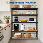 Garage Shelving Unit, 2500 LB Capacity, Adjustable Steel Storage Shelves, Heavy Duty Storage Racks for Basement Warehouse Shop