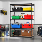 Garage Shelving Unit, 2500 LB Capacity, Adjustable Steel Storage Shelves, Heavy Duty Storage Racks for Basement Warehouse Shop