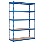 Garage Shelving Unit, 2500 LB Capacity, Adjustable Steel Storage Shelves, Heavy Duty Storage Racks for Basement Warehouse Shop