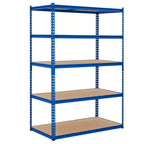 Garage Shelving Unit, 2500 LB Capacity, Adjustable Steel Storage Shelves, Heavy Duty Storage Racks for Basement Warehouse Shop