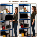 Garage Shelving Unit, 2500 LB Capacity, Adjustable Steel Storage Shelves, Heavy Duty Storage Racks for Basement Warehouse Shop