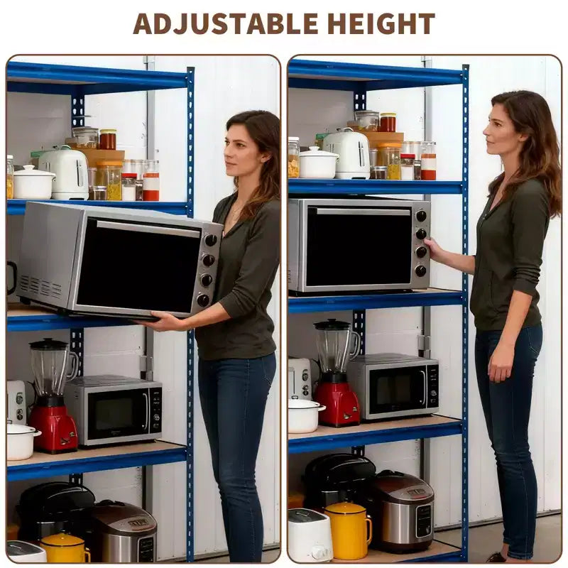 Garage Shelving Unit, 2500 LB Capacity, Adjustable Steel Storage Shelves, Heavy Duty Storage Racks for Basement Warehouse Shop