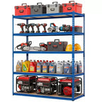 Garage Shelving Unit, 2500 LB Capacity, Adjustable Steel Storage Shelves, Heavy Duty Storage Racks for Basement Warehouse Shop