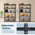 Garage Shelving Unit, 2500 LB Capacity, Adjustable Steel Storage Shelves, Heavy Duty Storage Racks for Basement Warehouse Shop