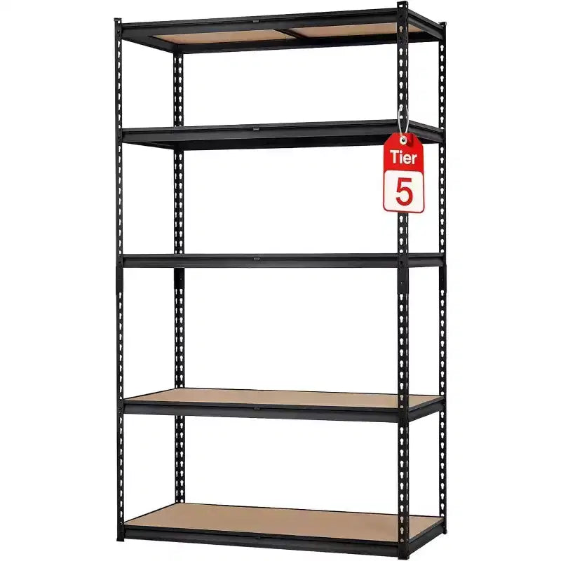 Garage Shelving Unit, 2500 LB Capacity, Adjustable Steel Storage Shelves, Heavy Duty Storage Racks for Basement Warehouse Shop