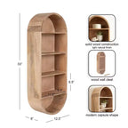 Wood Capsule Wall Shelf, Natural, 13x33