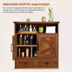 24 Wide Farmhouse Wall-Mounted Bathroom Cabinet with Sliding Barn Doors - Medicine Cabinet with Adjustable Shelf for Bathroom and Laundry