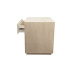 24 Natural Solid Wood Ribbed Texture One Drawer Nightstand
